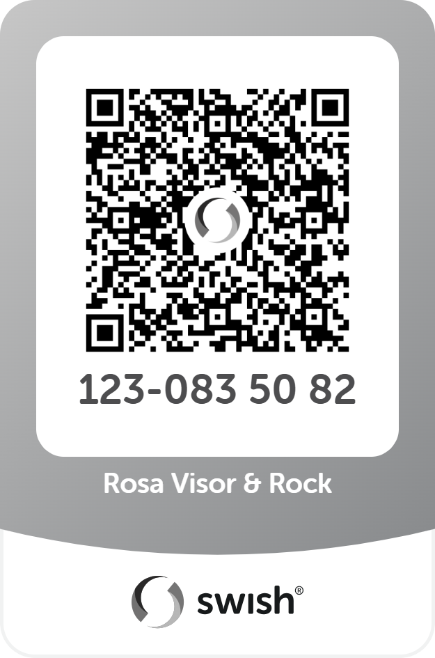 QR-kod för donation via Swish till Rosa Visor & Rock till förmån för Bröstcancerföreningen Olivia Medelpad